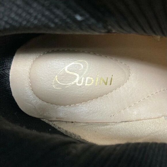 Sudini Womens Danica Ankle Booties Black Leather 8 - Picture 7 of 9